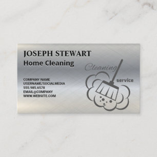 Cartão De Visita Serviços de Limpeza Limpadores domésticos