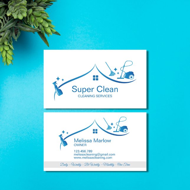 Cartão De Visita Serviços de limpeza profissional (Cleaning Logo Design is an original artwork by Savanamm)