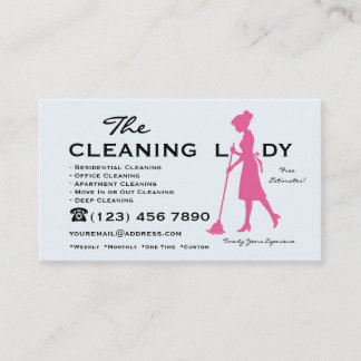 Cartão De Visita Serviços de Limpeza Residencial The Cleaning Lady