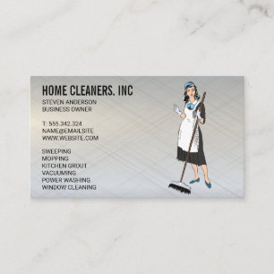 Cartão De Visita Serviços de Limpeza   Serviço Maid   Guardião d