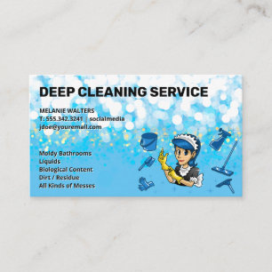Cartão De Visita Serviços de Limpeza Sparkle   Auxílio