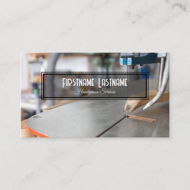 Cartão De Visita Serviços de mão de ferramentas rústicas para banca (Frente)