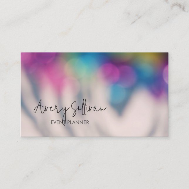 Cartão De Visita Serviços de Marketing do Planejador de Eventos (Frente)