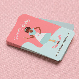 Cartão De Visita Serviços de padaria Bonito, cor-de-rosa,