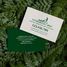 Cartão De Visita Serviços de Paisagem de Grama de Cuidados de Grama