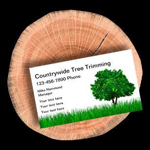 Cartão De Visita Serviços de Paisagem de Trimagem em Árvore