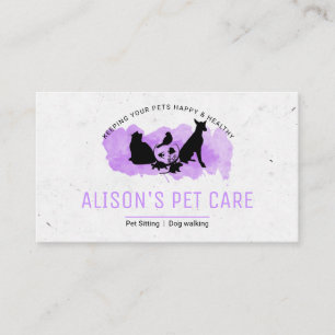 Cartão De Visita Serviços de Pet Care / Serviços de instalação 