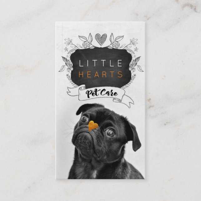 Cartão De Visita Serviços de Pet Care/ Sitting Services / Pet Compr (Frente)