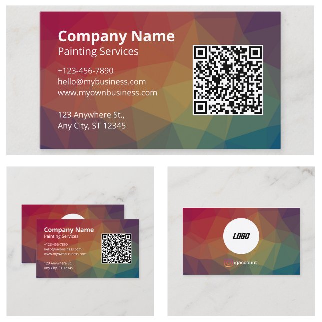 Cartão De Visita Serviços de pintura (Painting Services Business Cards)