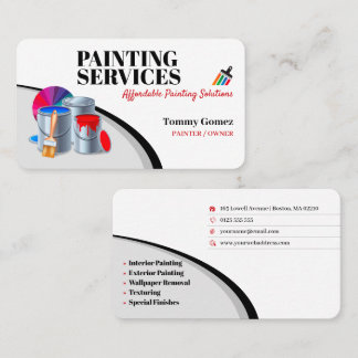 Cartão De Visita Serviços de pintura | Cilindros de pintura