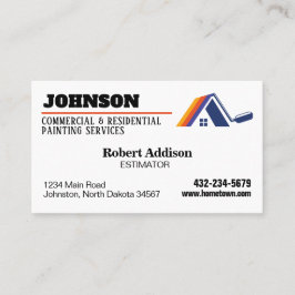 Cartão De Visita Serviços de pintura comerciais e residenciais