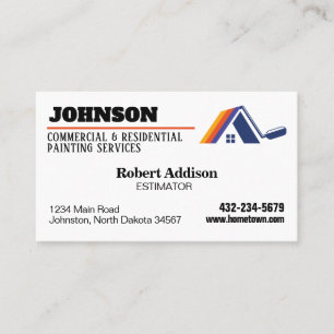 Cartão De Visita Serviços de Pintura Comercial e Residencial