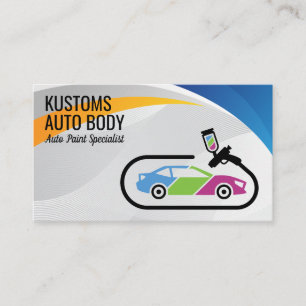Cartão De Visita Serviços de Pintura de Corpo Automático Técnicos