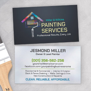 Cartão De Visita Serviços de pintura profissional - Pintor de casas