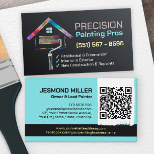 Cartão De Visita Serviços de pintura profissional - Pintor de casas