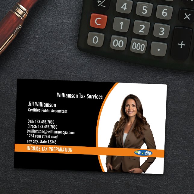 Cartão De Visita Serviços de Preparação de Imposto de Renda (Criador carregado)
