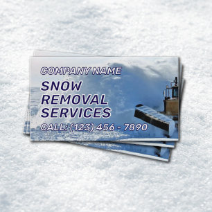 Cartão De Visita Serviços de remoção de neve