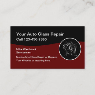 Cartão De Visita Serviços de Reparo para-brisas da automotiva móv