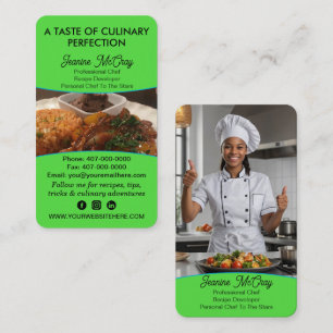 Cartão De Visita Serviços de restauração de chef de cozinha