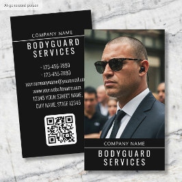 Cartão De Visita Serviços de Segurança Moderna Código QR de Foto Mi