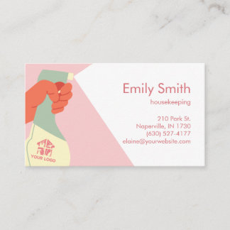 Cartão De Visita Serviços de serviço doméstico Limpeza manual Códig