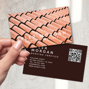 Cartão De Visita Serviços de Telhado de Código QR