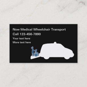 Cartão De Visita Serviços de Transporte em Cadeira de Rodas Médica