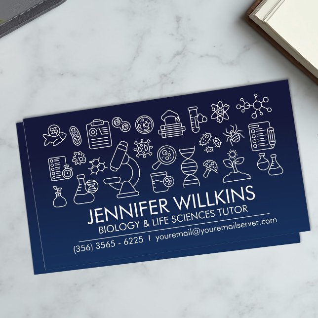 Cartão De Visita Serviços de Tutorização de Ciências Biológicas - P (Criador carregado)