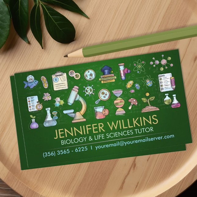 Cartão De Visita Serviços de Tutorização de Ciências Biológicas - P (Criador carregado)