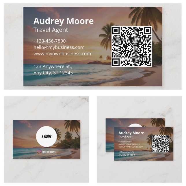 Cartão De Visita Serviços de viagem (Travel Services Business Cards)