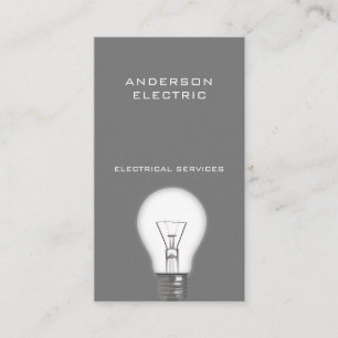 Cartão De Visita Serviços elétricos com lâmpada