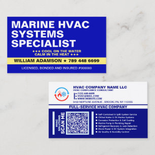 Cartão De Visita Serviços Especializados em Sistemas de HVAC Maríti