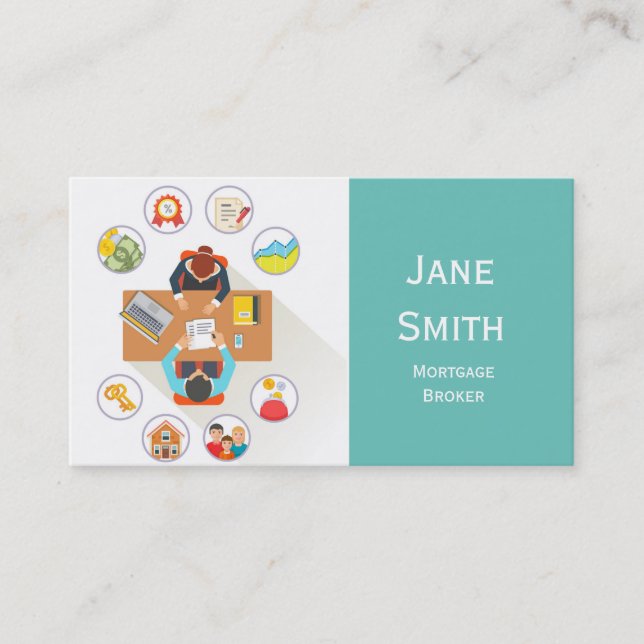 Cartão De Visita Serviços Hipotecários, Serviços do Banco de Mediad (Frente)