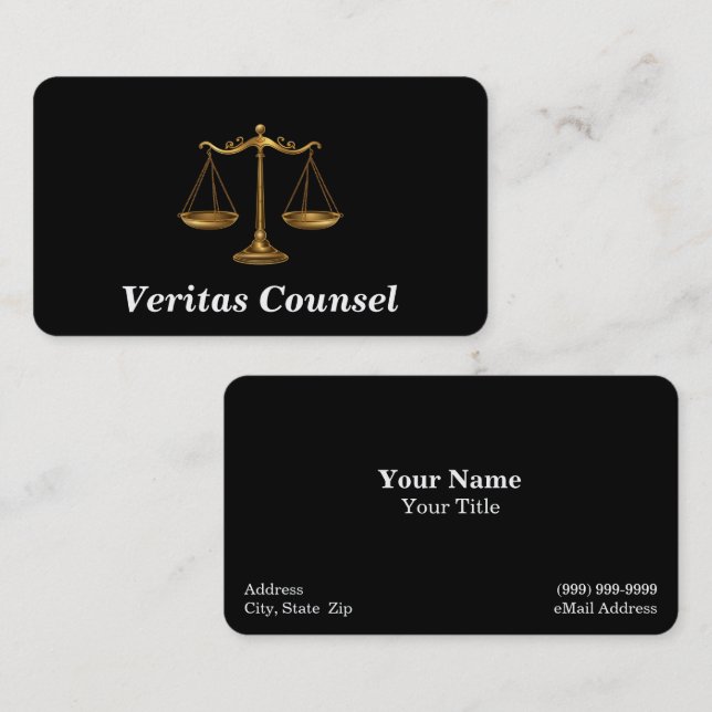 Cartão De Visita Serviços jurídicos / advogado / advogado / advogad (Frente/Verso)
