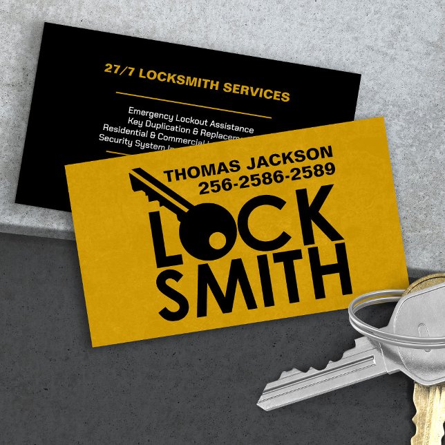 Cartão De Visita Serviços Locksmith (Criador carregado)