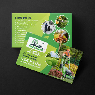 Cartão De Visita Serviços Modernos de Jardinagem e Paisagismo