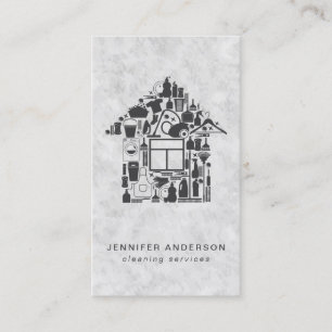 Cartão De Visita Serviços modernos de limpeza de Cinzas