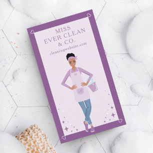 Cartão De Visita Serviços Modernos de Limpeza e Faxina Pretty Woman
