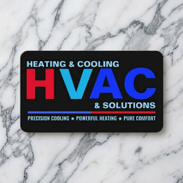 Cartão De Visita Serviços Modernos e Profissionais de HVAC