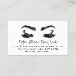 Cartão De Visita Serviços Perfeitos do BeauStudio Lashes Brows