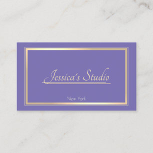 Cartão De Visita Serviços Personalizados de Quadro Dourado Elegant
