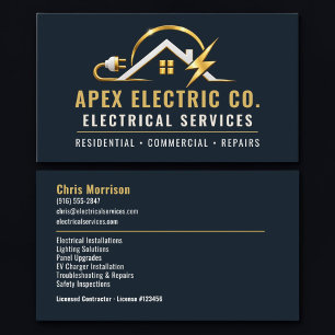 Cartão De Visita Serviços Profissionais de Eletricista