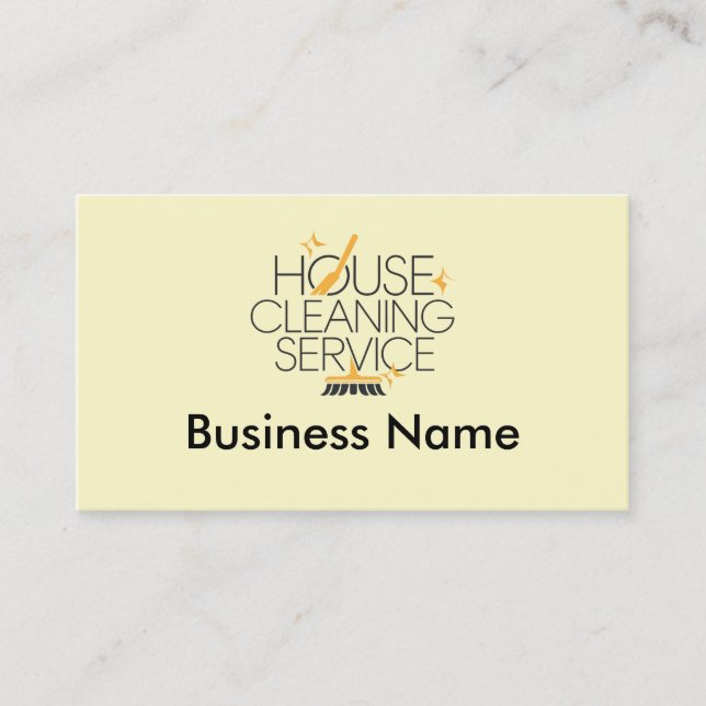 Cartão De Visita Serviços profissionais de limpeza de residências C (Frente)