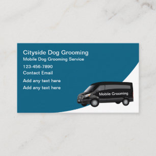 Cartão De Visita Serviços Simples de Embelezamento de Cães Móvel