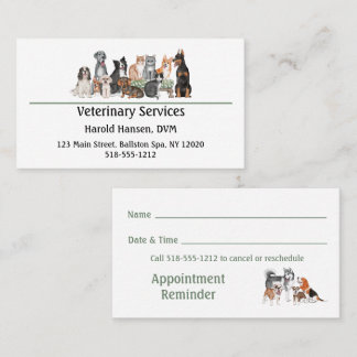 Cartão De Visita Serviços Veterinários ou Pet