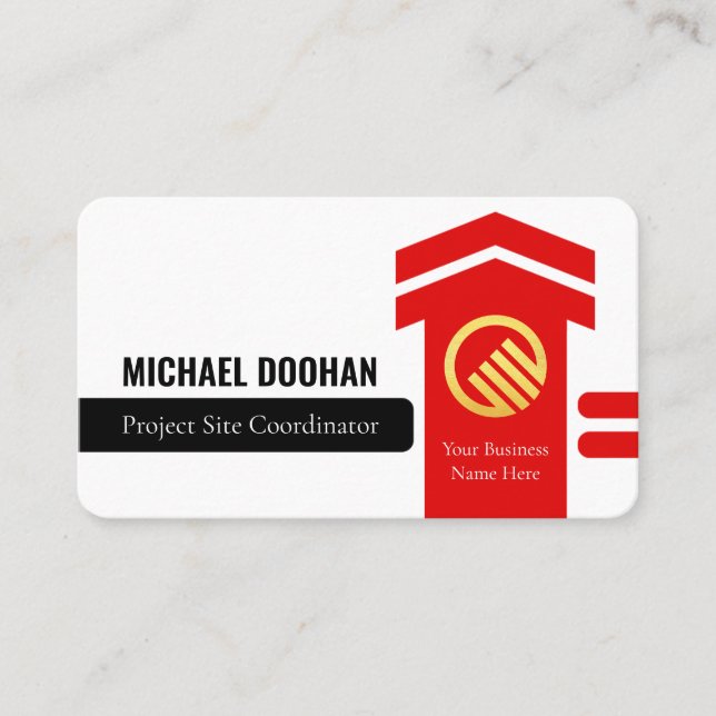 Cartão De Visita Seta Executiva de Sucesso para Cima (Frente)