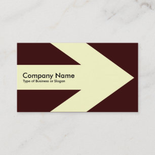 Cartão De Visita Seta v3 (Creme) - Marrom escuro 330000