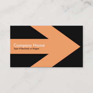 Cartão De Visita Seta v3 (Laranja Claro) - Preto