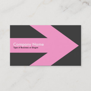 Cartão De Visita Seta v3 (rosa) - Cinza escura 333333