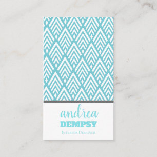 Cartão De Visita Setas de Deco de Arte Branca Moderna